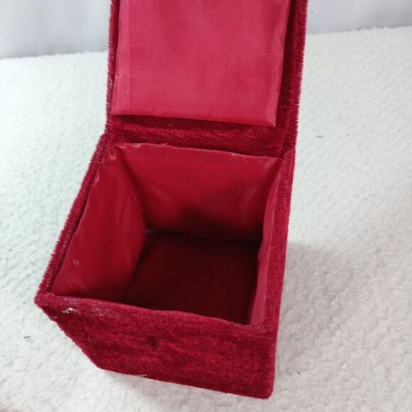 Hand Painted Glass Christmas Ornament Red Snowman in Original Velvet Gift Box - Picture 6 of 10